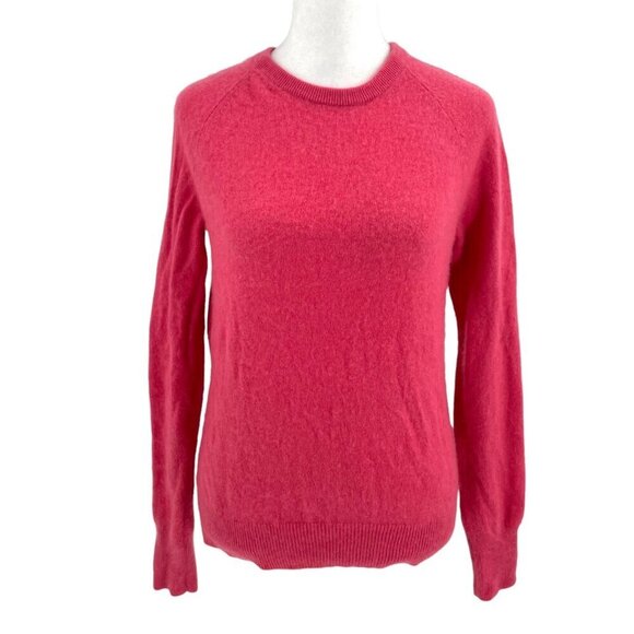 Equipment 100% Cashmere Crew-Neck Long Sleeve Sweater Bright Pink size Small - Picture 1 of 5